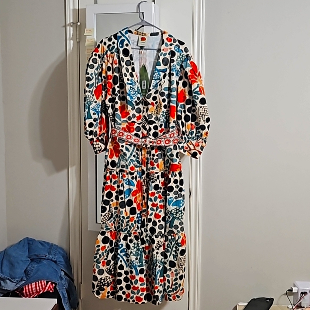 Farm Rio Mushroom Forest Midi Dress